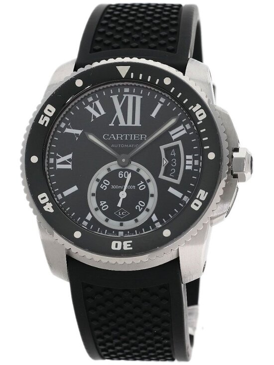Cartier Caliber de Watch SS Rubber